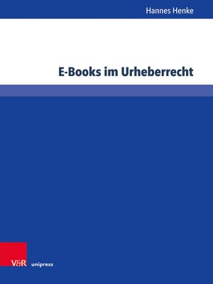 cover image of E-Books im Urheberrecht